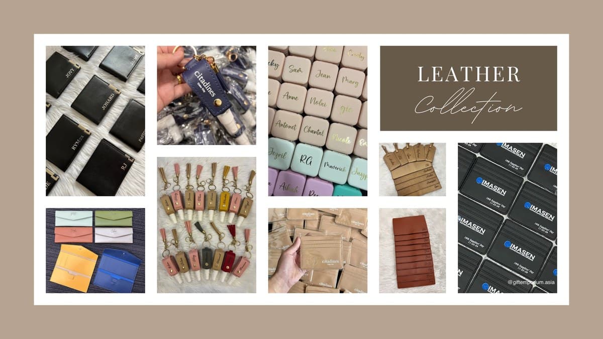 Personalized leather goods collection by Gift Emporium